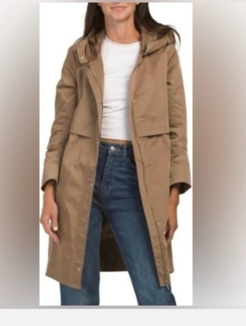 Avec Les Filles Rain Anorak Coat Jacket With Hood. Size Small. NWT